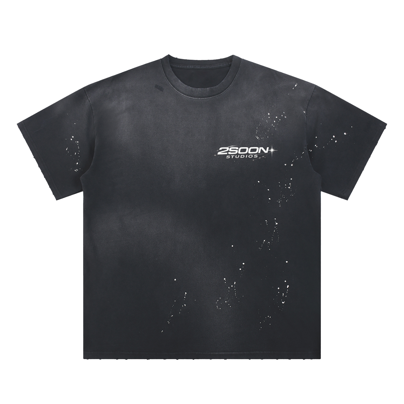 Hand-Frayed Sunfade Paint Splatter T-Shirt